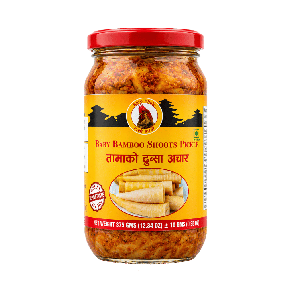 Rato bhale Baby Bamboo Shoot Pickle 375 g buy online USA - 1